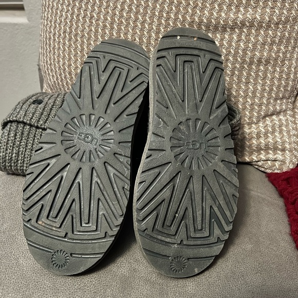 UGG Gray Knit Button Boots - Picture 3 of 6